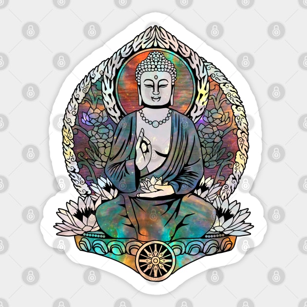 Cosmic Gautama Buddha Sticker by GAz